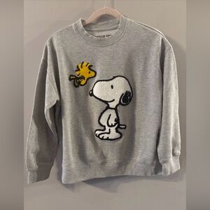 Vintage 90s Snoopy Woodstock Ir   Sweatshirt, Cartoon Pullover... Sz S Grey  M26